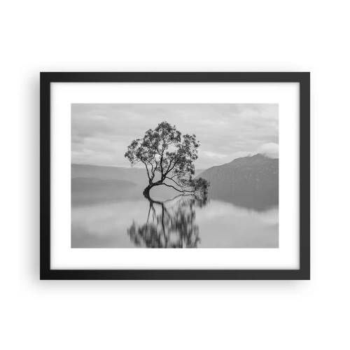 Plagát v čiernom ráme - Existuje taká krajina - 40x30 cm