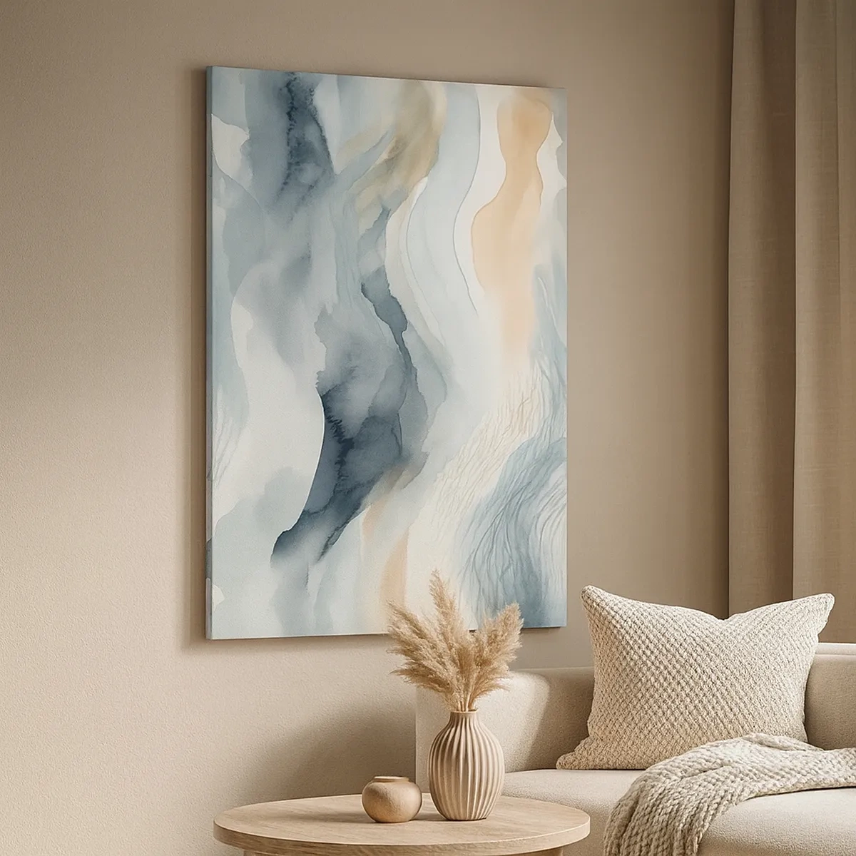 Obraz na plátne - Abstrakcia snehu a hmly - 50x70 cm