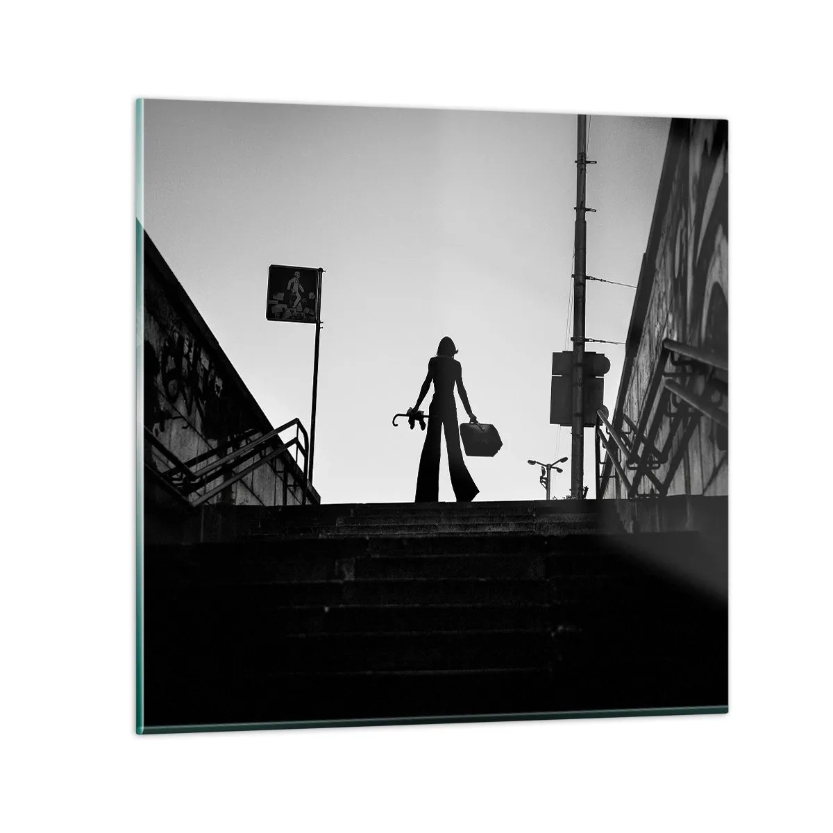 Obraz na skle - Mestská cesta - 70x70 cm