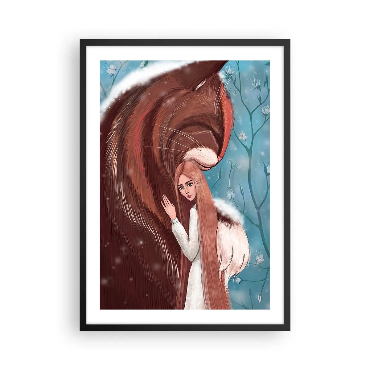 Plagát v čiernom ráme - Cítiteľná prítomnosť - 50x70cm - Vitaj v rozprávke - Moderná nástenná dekorácia do obývacej izby a spálne ARTTOR