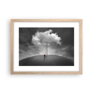 Plagát v ráme zo svetlého duba - Všetko je možné - 40x30 cm