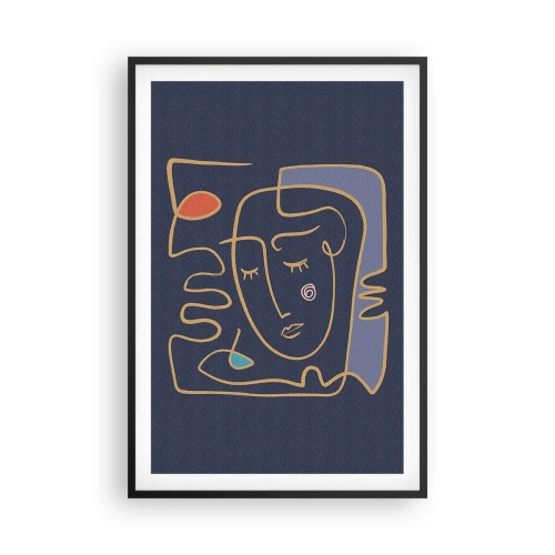Plagát v čiernom ráme - V zádumčivosti - 61x91 cm