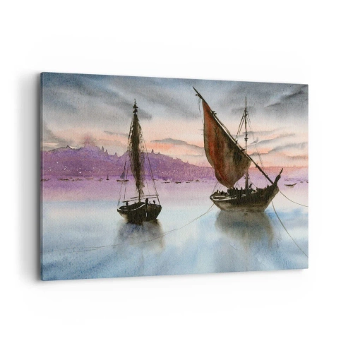 Obraz na plátne - Večer v prístave - 100x70 cm