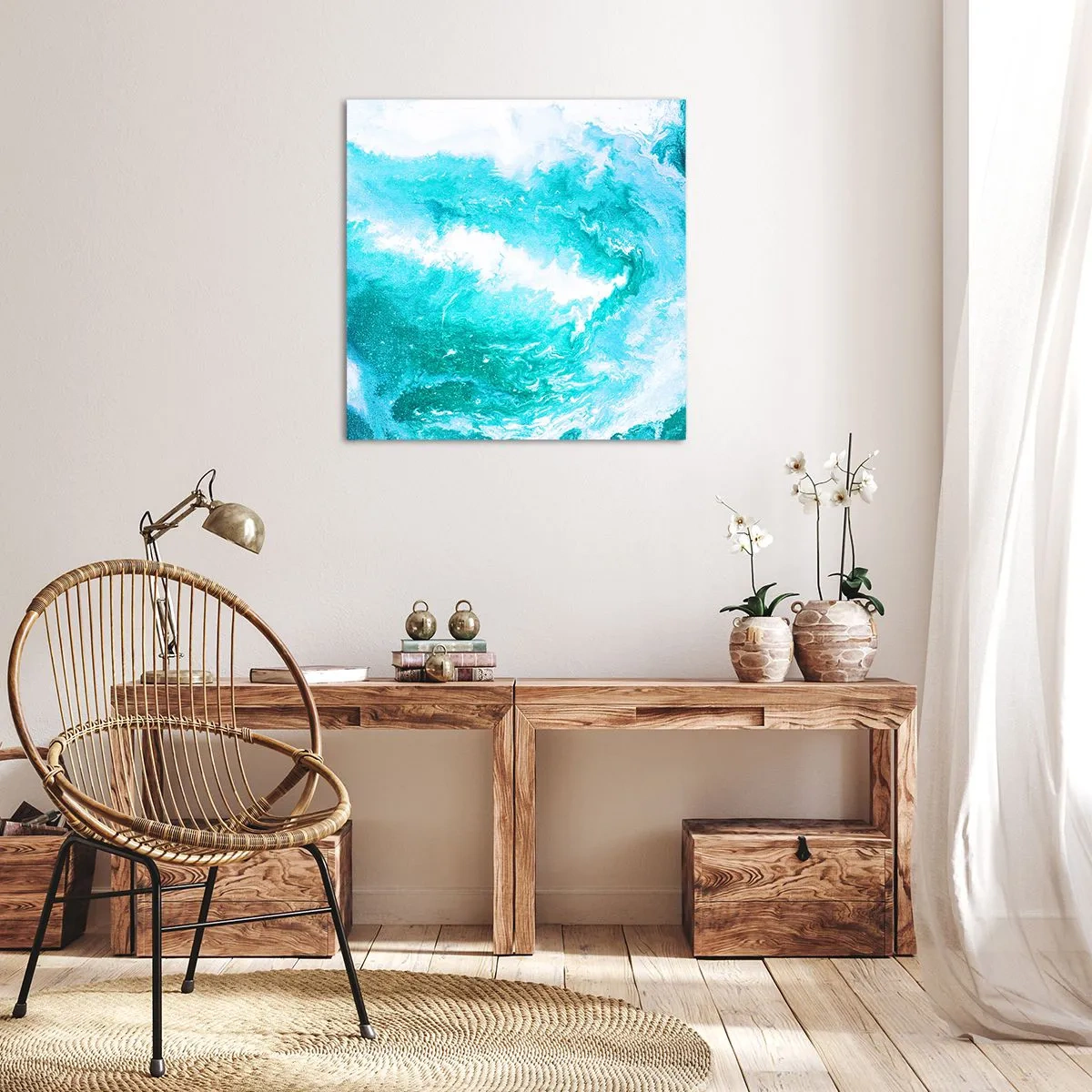 Obraz na plátne - V jadre živlu - 70x70 cm