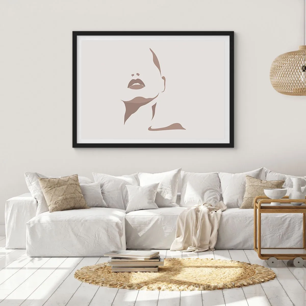 Plagát v čiernom ráme - Stvorená zo svetla a tieňa - 70x50 cm
