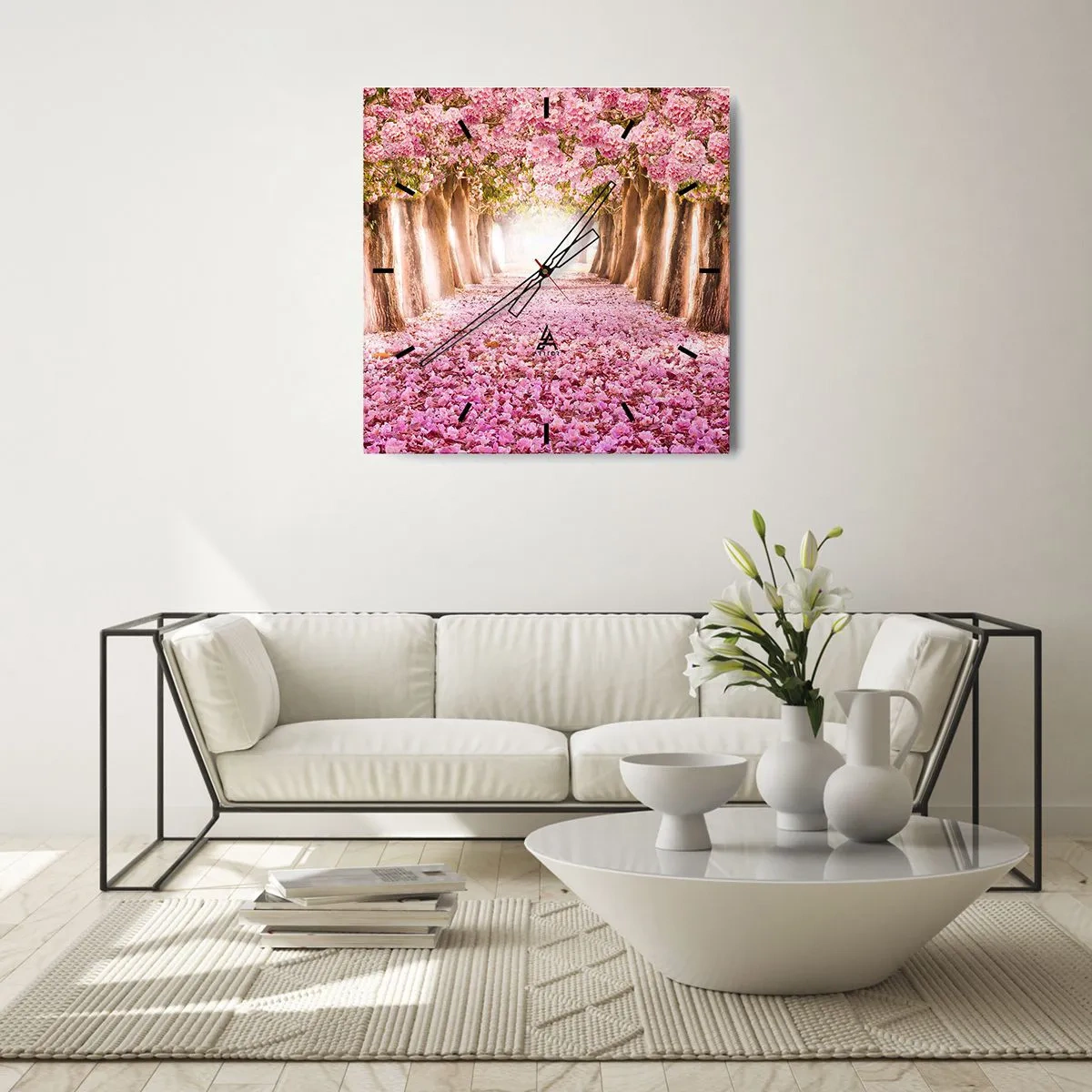 Nástenné hodiny - Cesta do raja - 40x40 cm