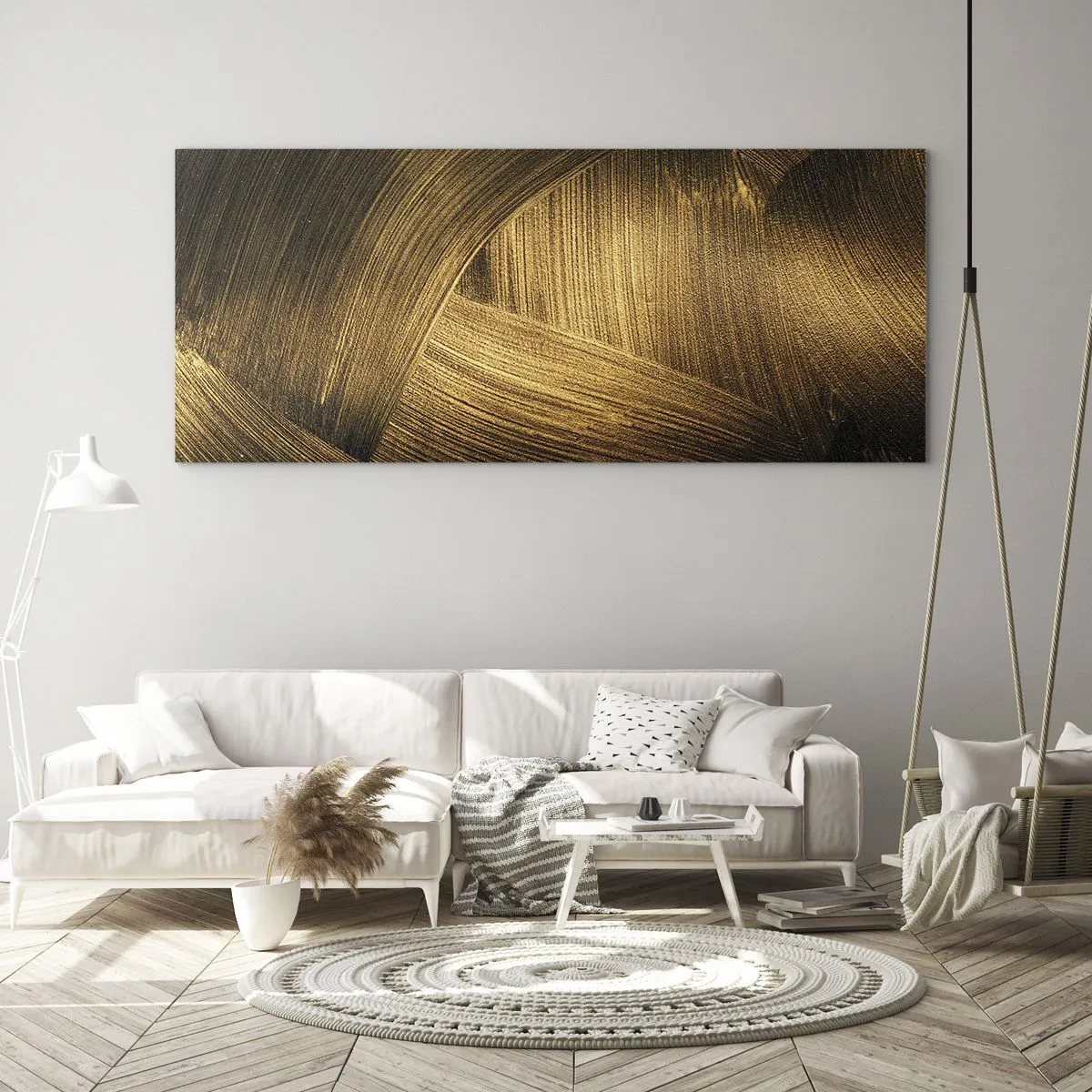 Obraz na skle - V zlatom labyrinte - 120x50 cm