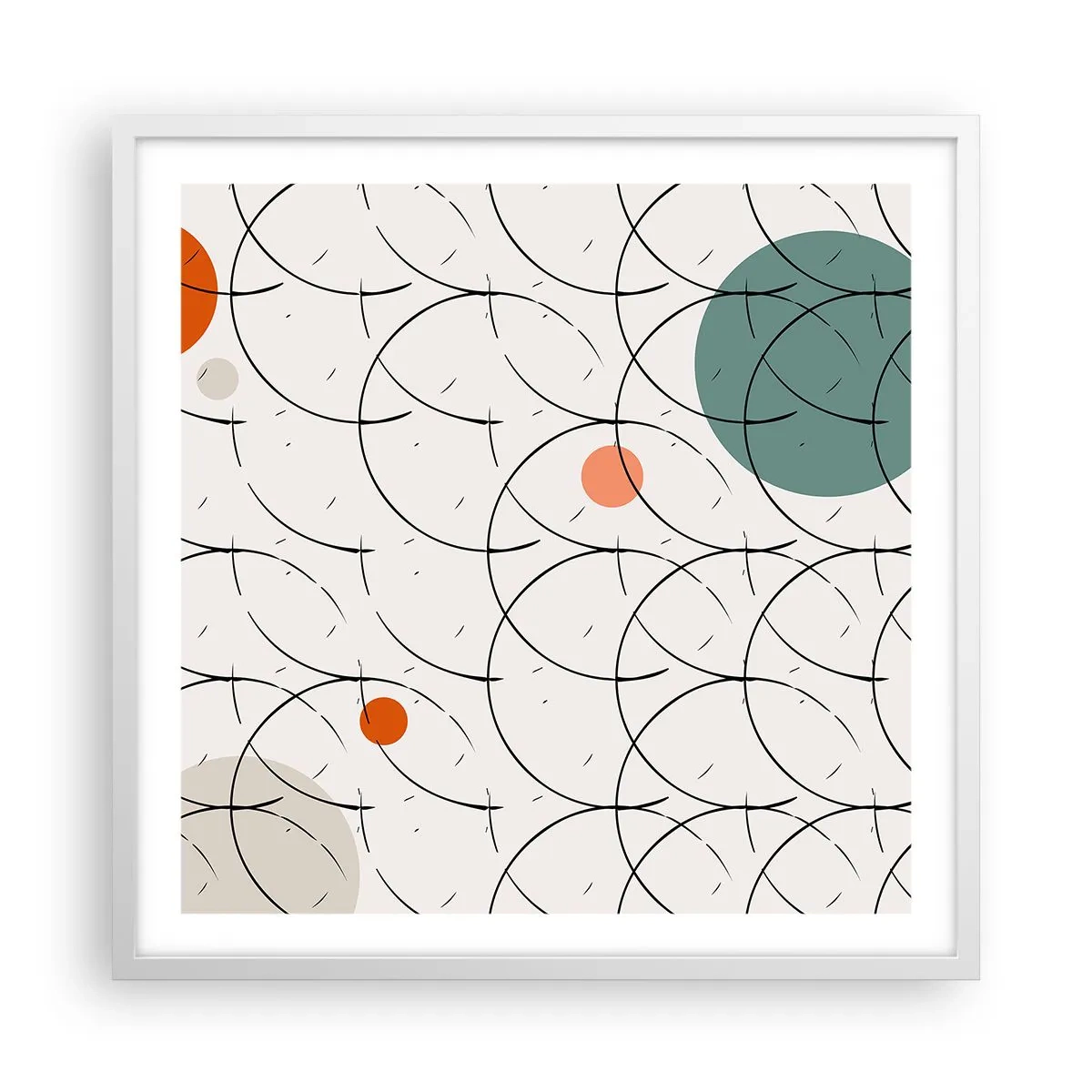 Plagát v bielom ráme - V duchu pop-artu - 60x60 cm