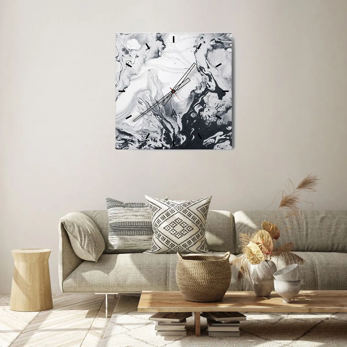 Nástenné hodiny - Zemské vnútro - 40x40 cm