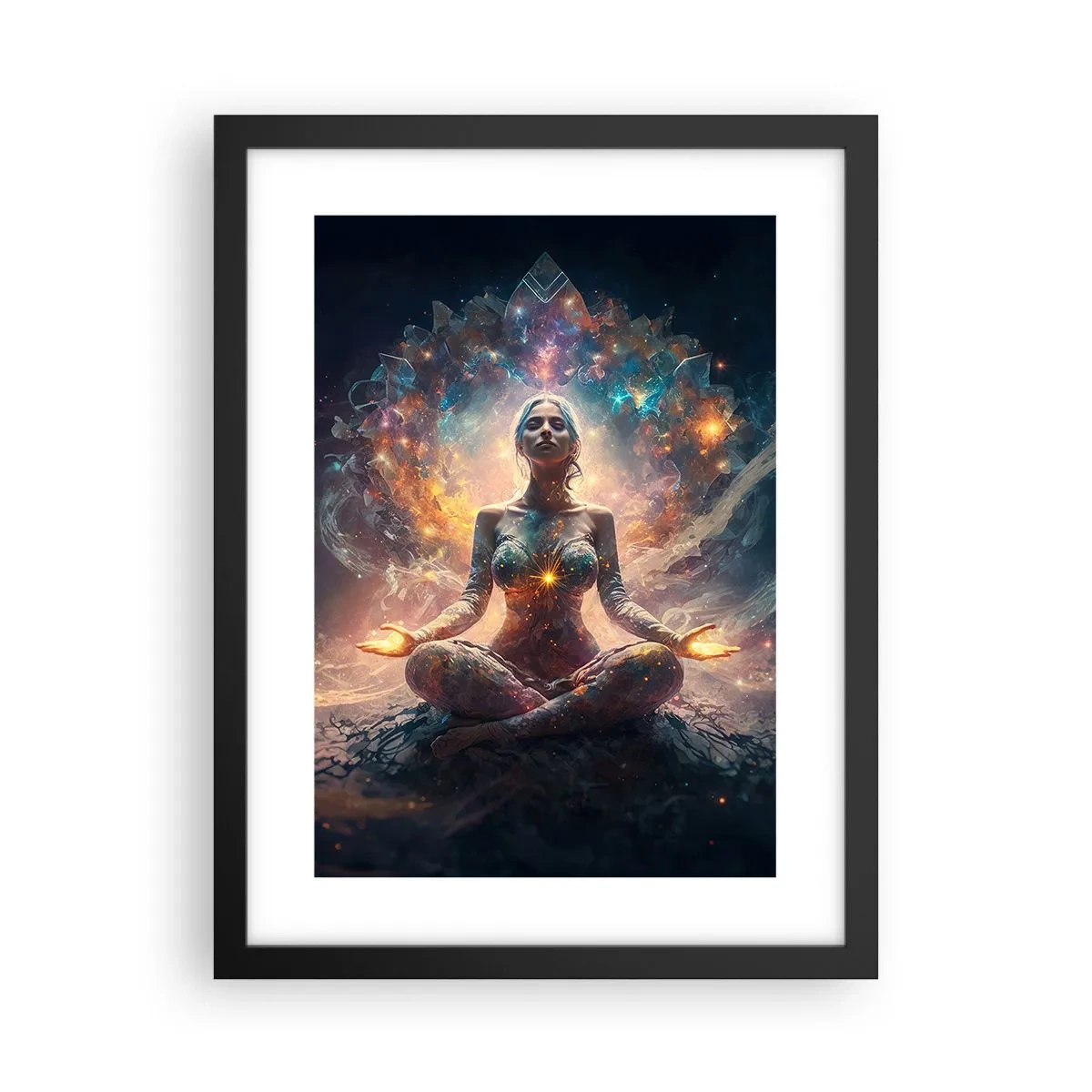 Plagát v čiernom ráme - Prúdenie dobrej energie - 30x40 cm