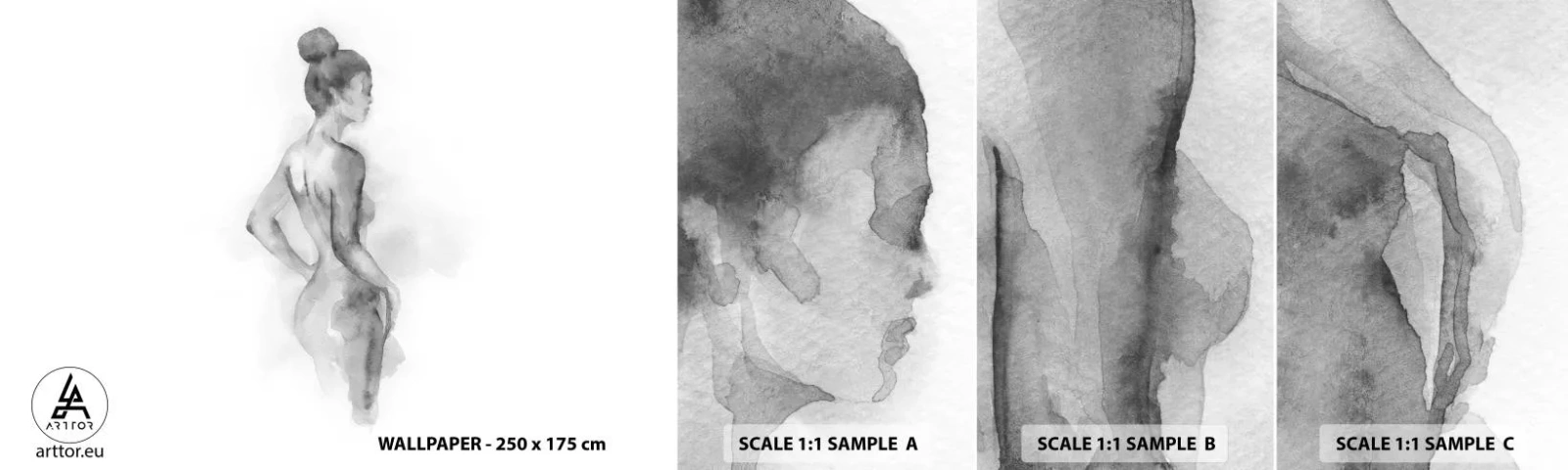 Vzorka Fototapeta Standard Eco - Krásne ako maľba - Žena, Telo, Grafika - 100x30 cm