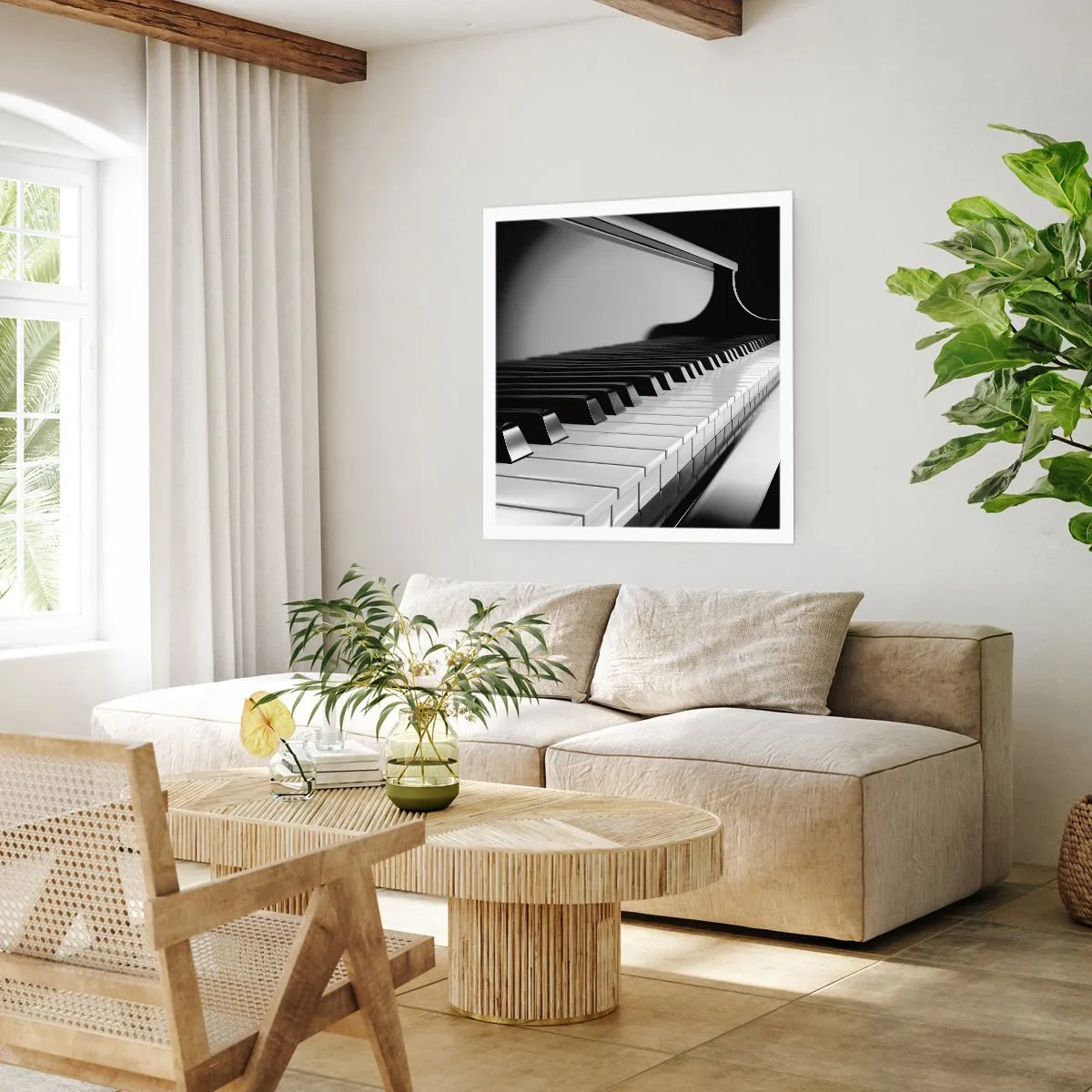 Plagát - Harmónia tvarov a farieb - 40x40 cm