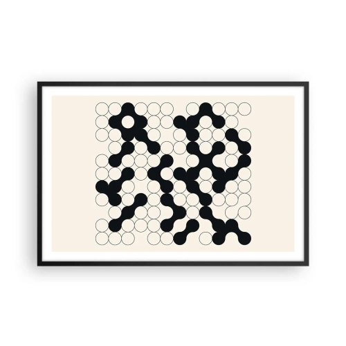 Plagát v čiernom ráme - Čínska hra – variácia - 91x61 cm