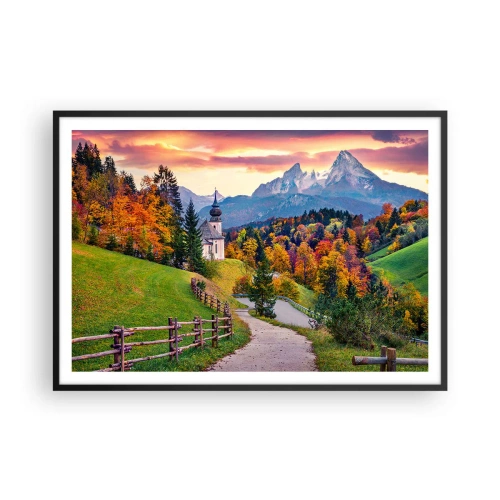 Plagát v čiernom ráme - Úplne ideálna krajina - 100x70 cm