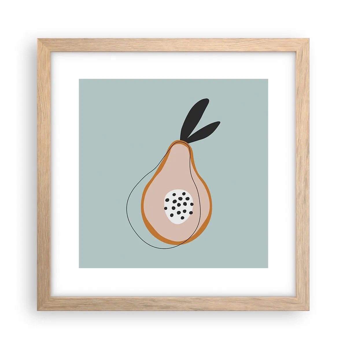 Plagát v ráme zo svetlého duba - Prenikanie do podstaty vecí - 30x30 cm