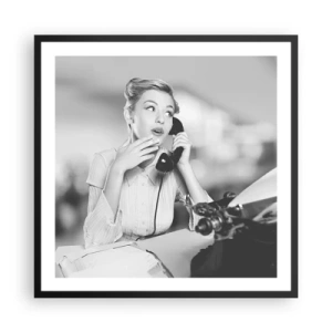 Plagát v čiernom ráme - Halo, tu sú 50. roky. - 60x60 cm