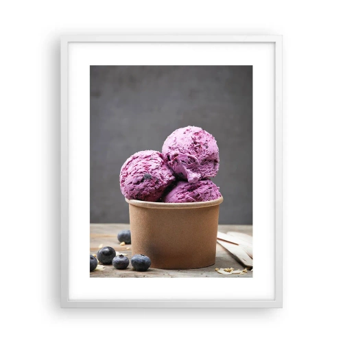 Plagát v bielom ráme - Sladkosť a chlad - 40x50 cm