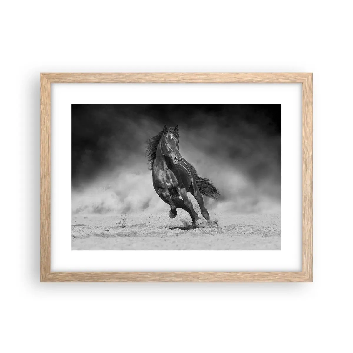 Plagát v ráme zo svetlého duba - Hodné samotného emira - 40x30 cm