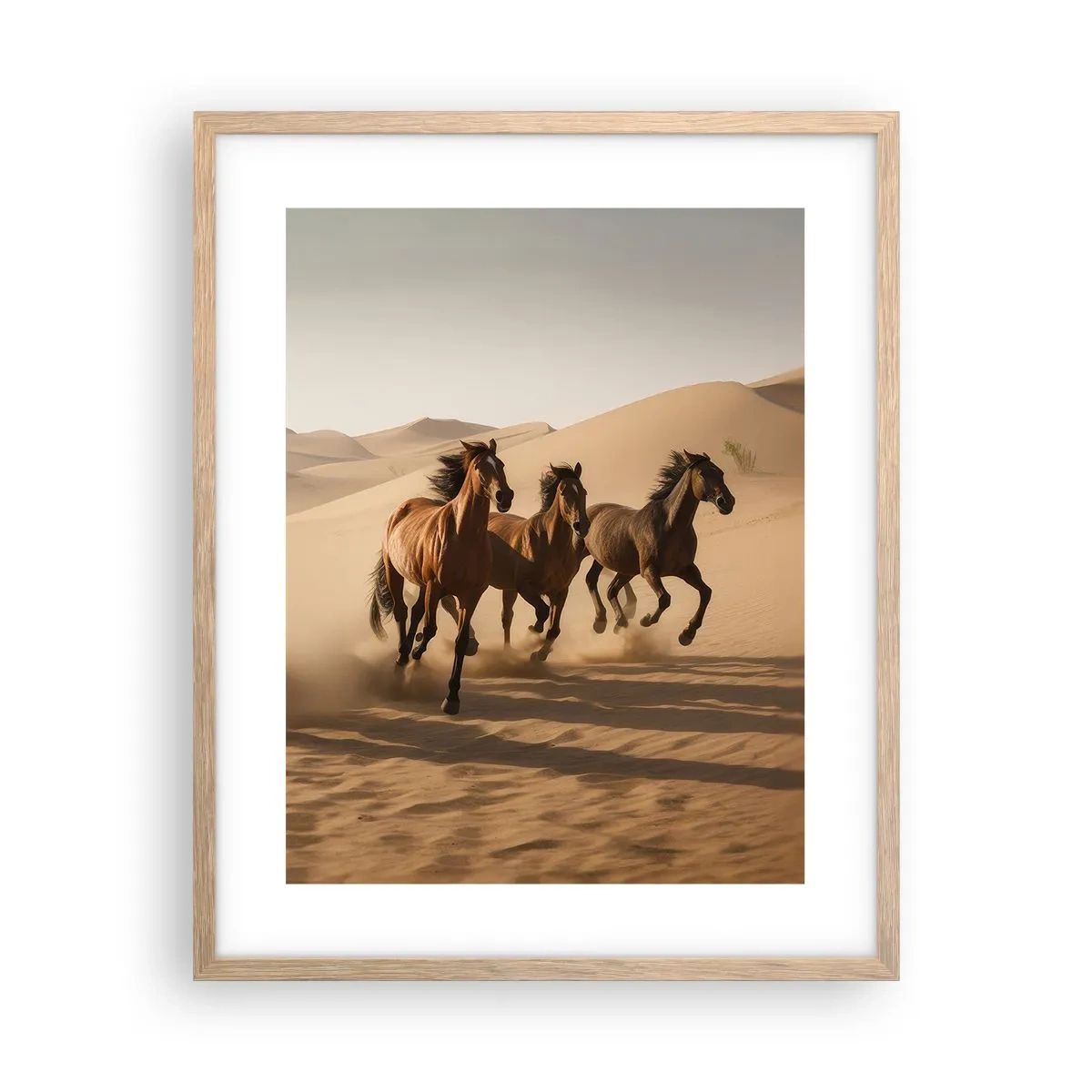 Plagát v ráme zo svetlého duba - Voľné ako vietor - 40x50 cm