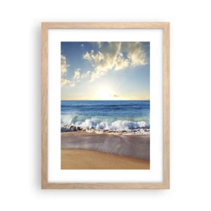 Plagát v ráme zo svetlého duba - Pohyb a nehybnosť zároveň - 30x40 cm