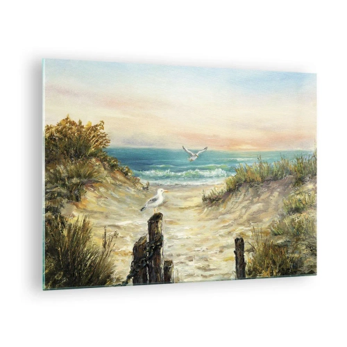 Obraz na skle - Bezveterný ústup - 70x50cm - Bezvetrie a samota - Moderná nástenná dekorácia do obývacej izby a spálne ARTTOR
