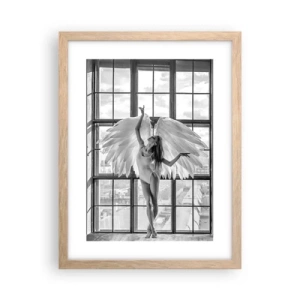 Plagát v ráme zo svetlého duba - Mesto anjelov? - 30x40 cm