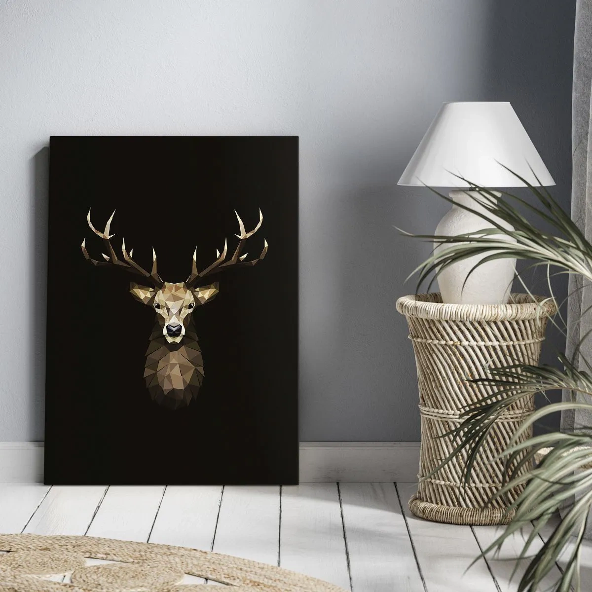 Obraz na plátne - Kubistický jeleň - 50x70 cm
