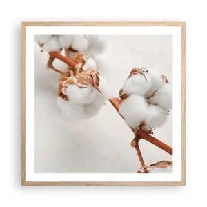 Plagát v ráme zo svetlého duba - Len objímať - 60x60 cm