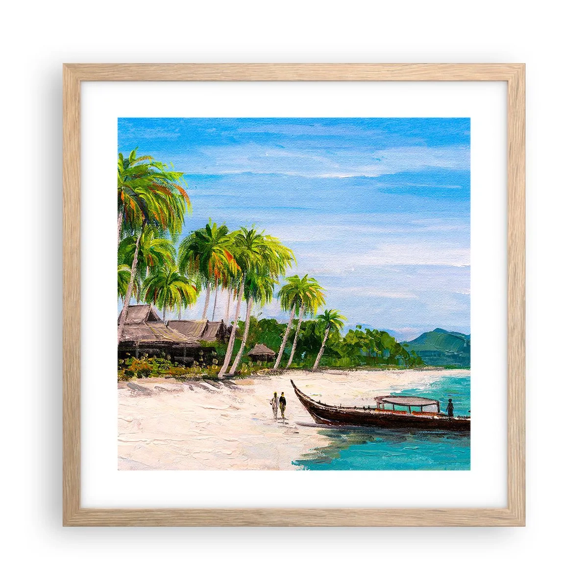 Plagát v ráme zo svetlého duba - Exotický sen - 40x40 cm