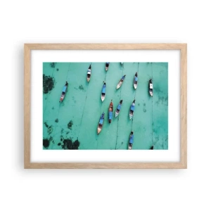 Plagát v ráme zo svetlého duba - V radostnom očakávaní - 40x30 cm