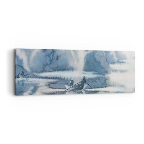 Obraz na plátne - Rybári vo svojom raji - 90x30 cm