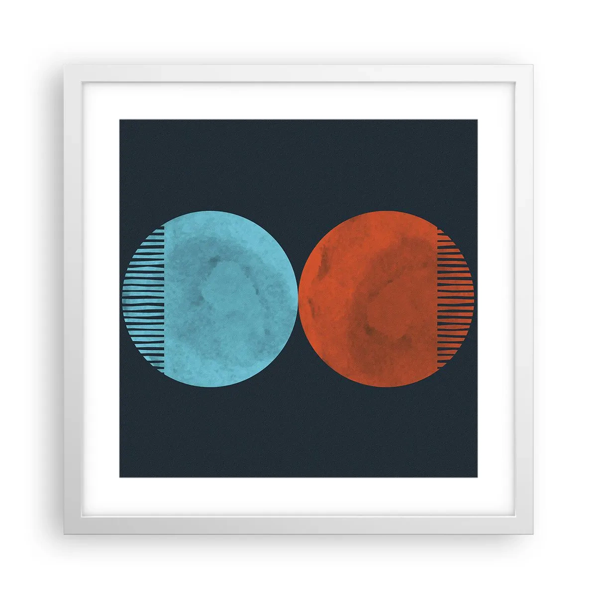 Plagát v bielom ráme - Iba geometria? - 40x40 cm