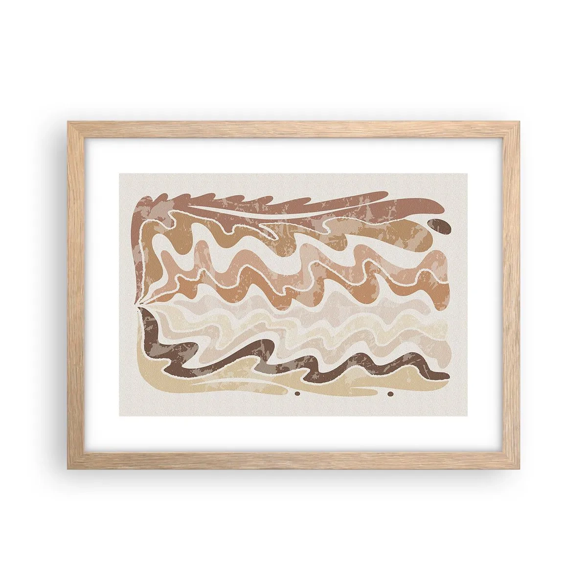 Plagát v ráme zo svetlého duba - Dobrá energia – dobré emócie - 40x30 cm