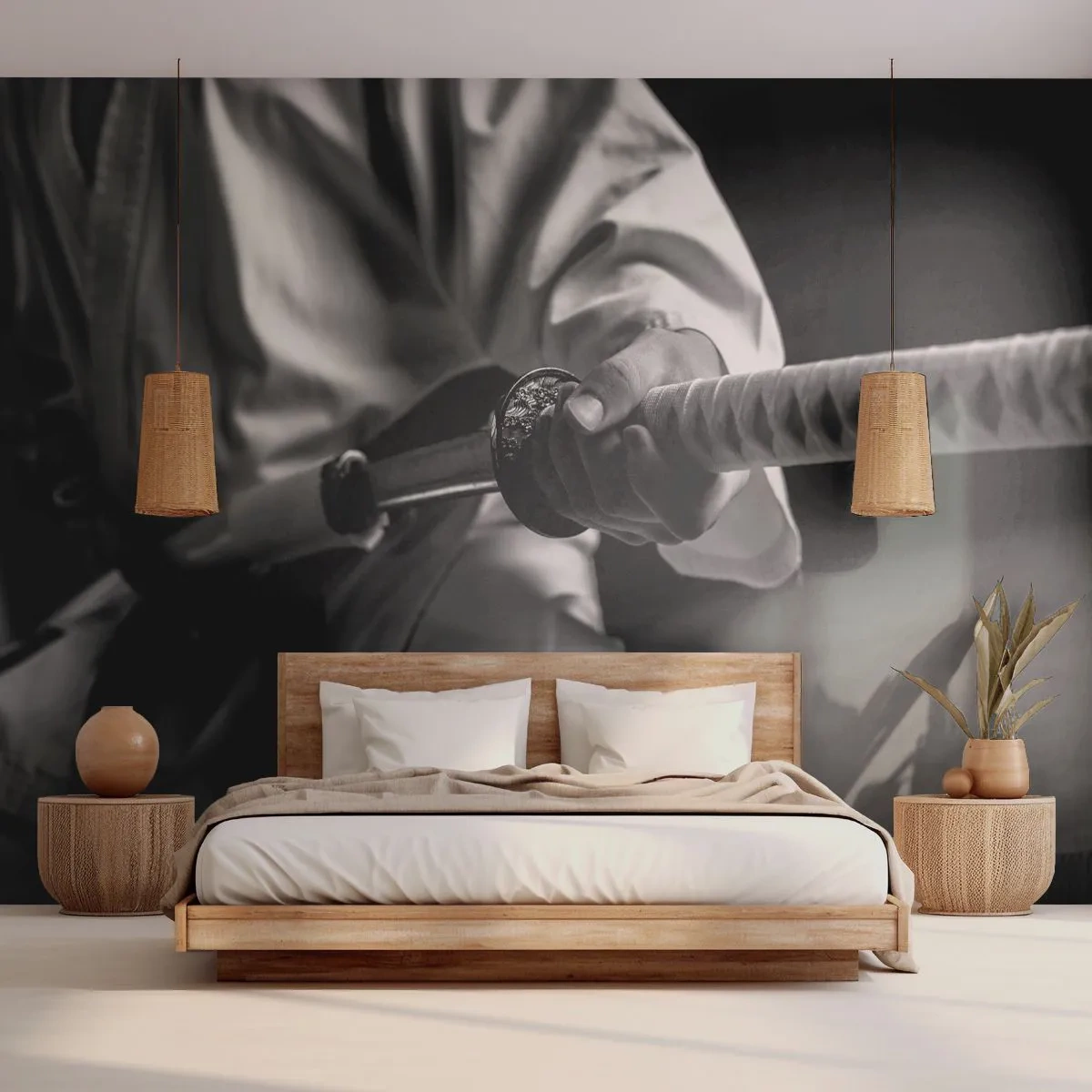 Fototapeta Premium Canvas - Duša bojovníka - Samurajský meč, Japonsko, Bojové umenia - 350x256 cm