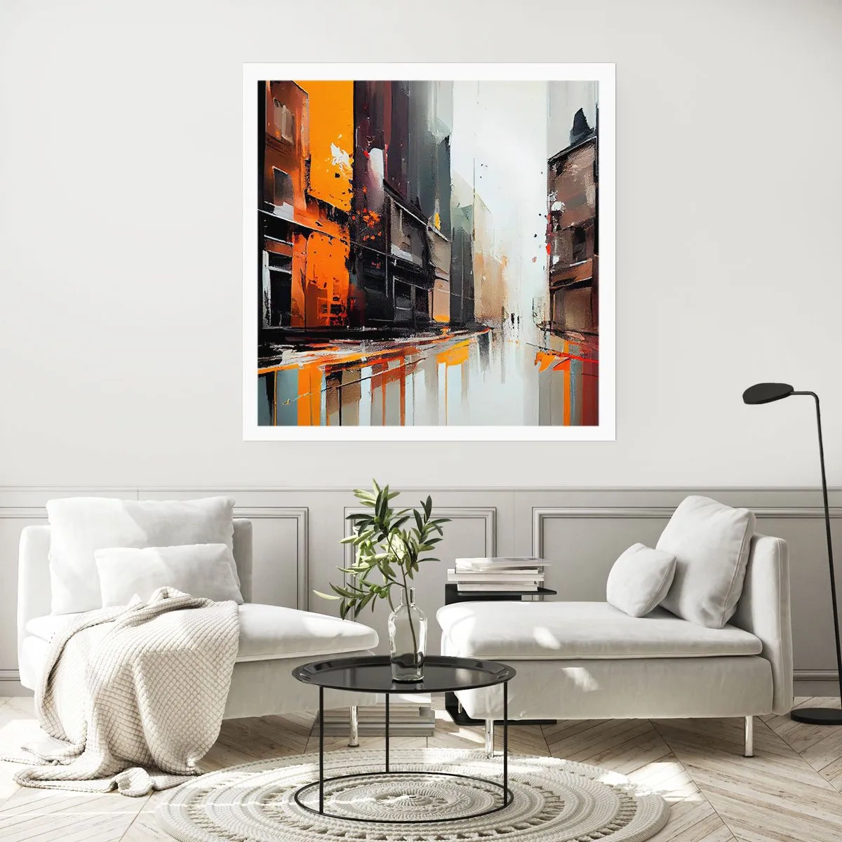 Plagát - Daždivý deň - 40x40 cm