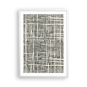 Plagát v bielom ráme - Tkaná kompozícia - 50x70 cm