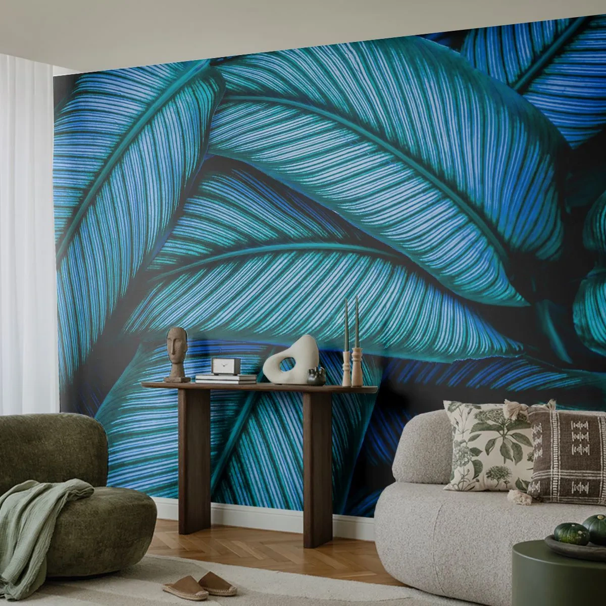 Fototapeta Premium Canvas - Čiary života - Listy, Botanika, Rastliny - 250x175 cm