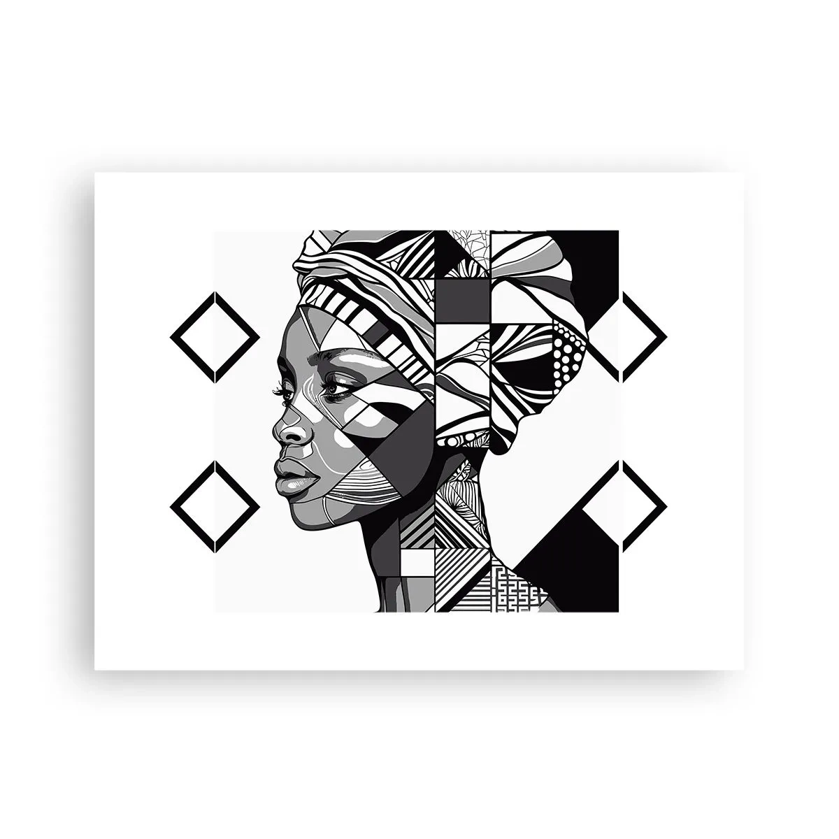 Plagát - Etnický portrét - 40x30 cm