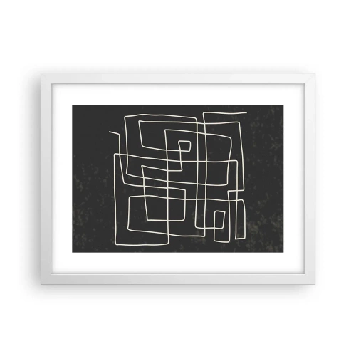 Plagát v bielom ráme - Nie je to tak jednoduché - 40x30 cm