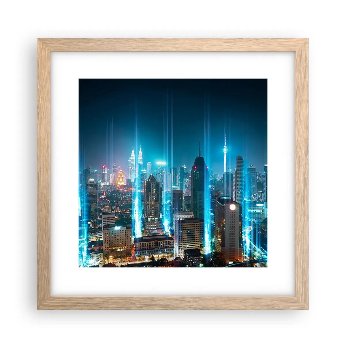 Plagát v ráme zo svetlého duba - Berlínskym spôsobom do neba - 30x30 cm
