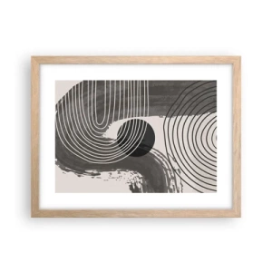 Plagát v ráme zo svetlého duba - Ovál víťazí - 40x30 cm