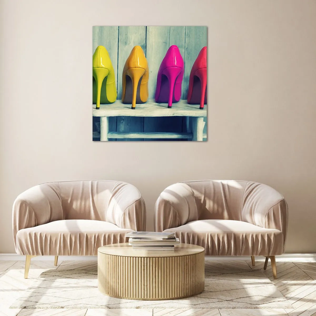 Obraz na skle - Prechádzkou po dúhe - 30x30 cm