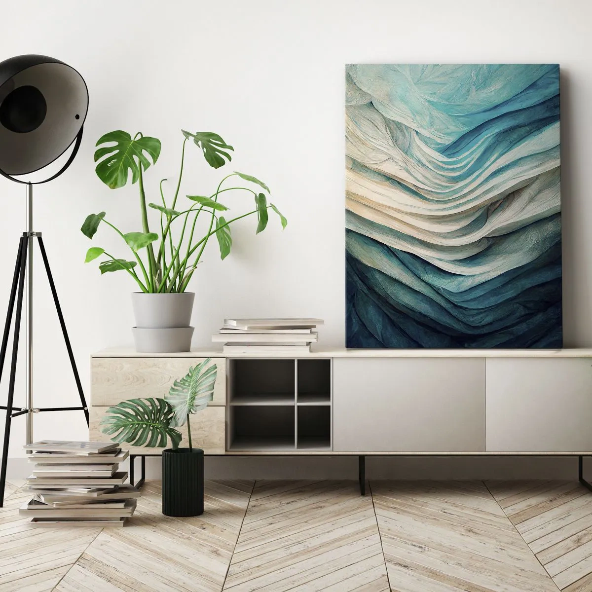 Obraz na plátne - Modrá neukojiteľnosť - 80x120 cm