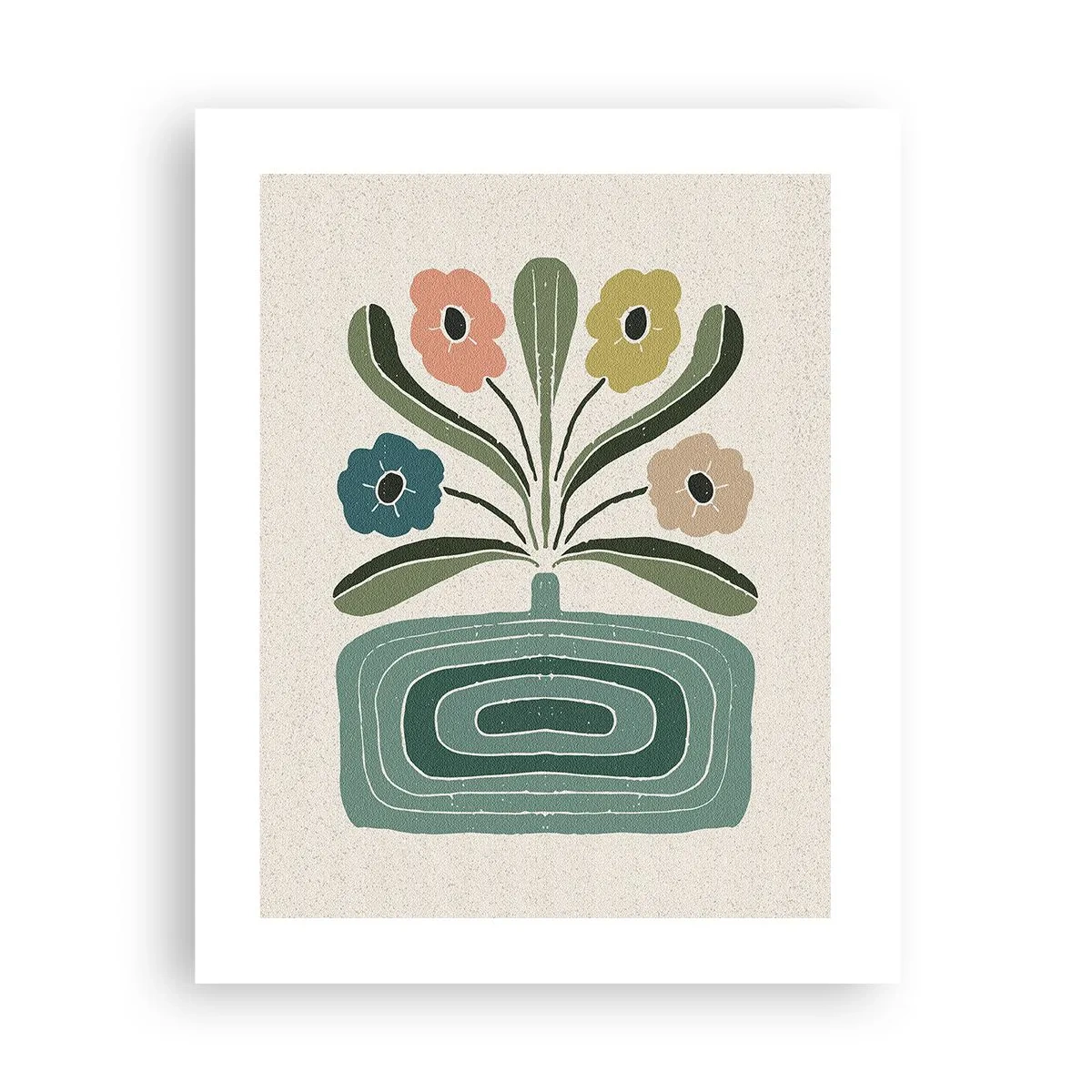 Plagát - Symetrická kytica - 40x50 cm