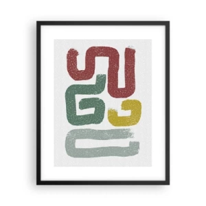 Plagát v čiernom ráme - V neznámom jazyku - 40x50 cm