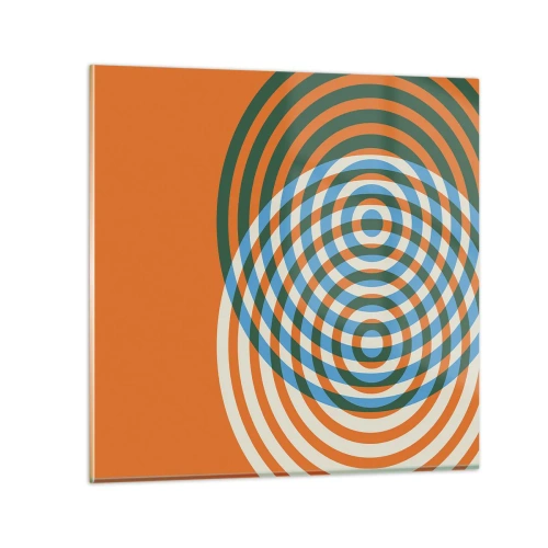 Obraz na skle - Abstraktná kruhová variácia - 30x30 cm