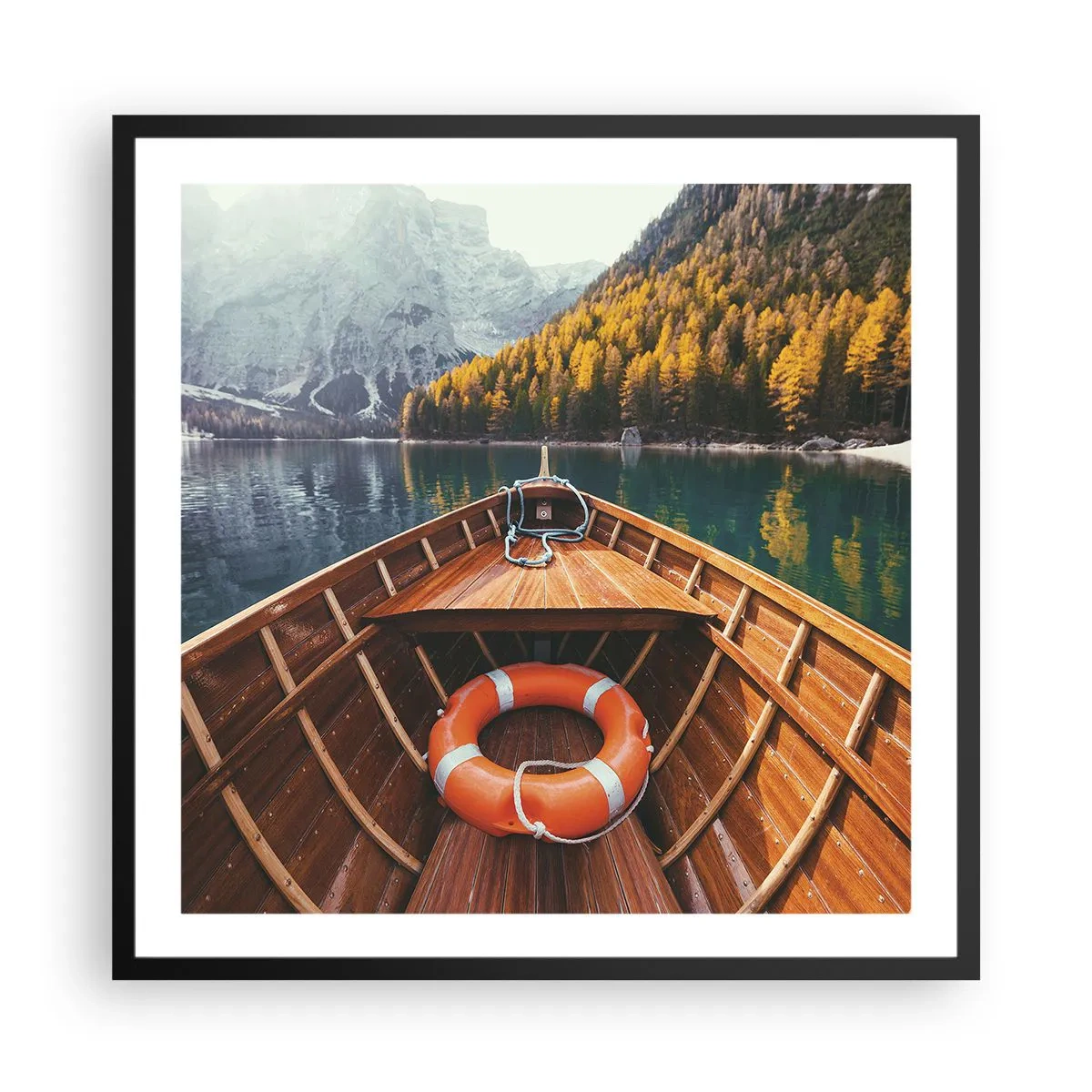 Plagát v čiernom ráme - Horská túra - 60x60 cm