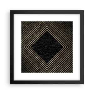 Plagát v čiernom ráme - Geometria v štýle glamour - 30x30 cm