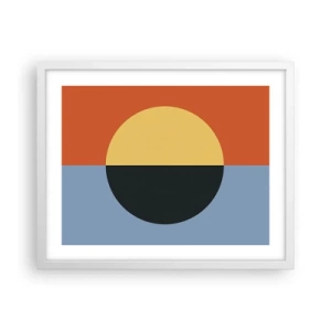 Plagát v bielom ráme - Kompozícia tepla a chladu - 50x40 cm