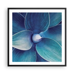 Plagát v čiernom ráme - Modrastý od neba - 60x60 cm